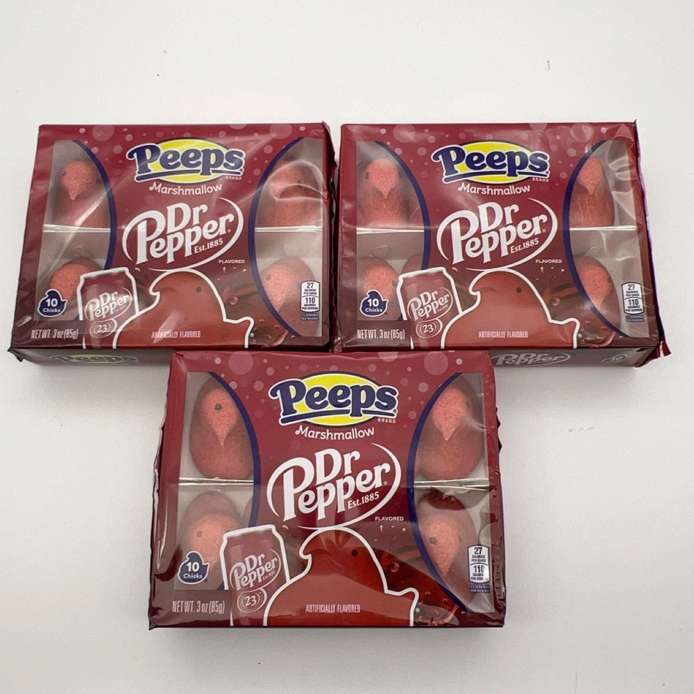 Peeps Dr Pepper Flavored Chicks 3oz 10ct Lot of 3‎ New 2026 NEW